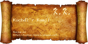 Kuchár Kamil névjegykártya